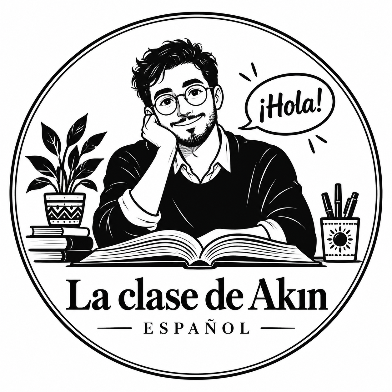 La clase de Akın — sembolik siyah beyaz sınıf logosu